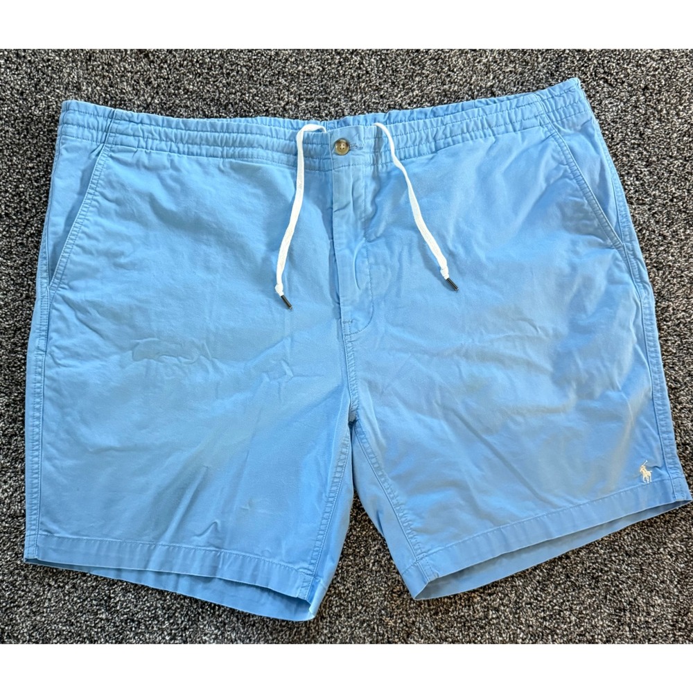 Polo Ralph Lauren Stretch Classic Fit Shorts Mens 2XB Blue Drawstring Chino